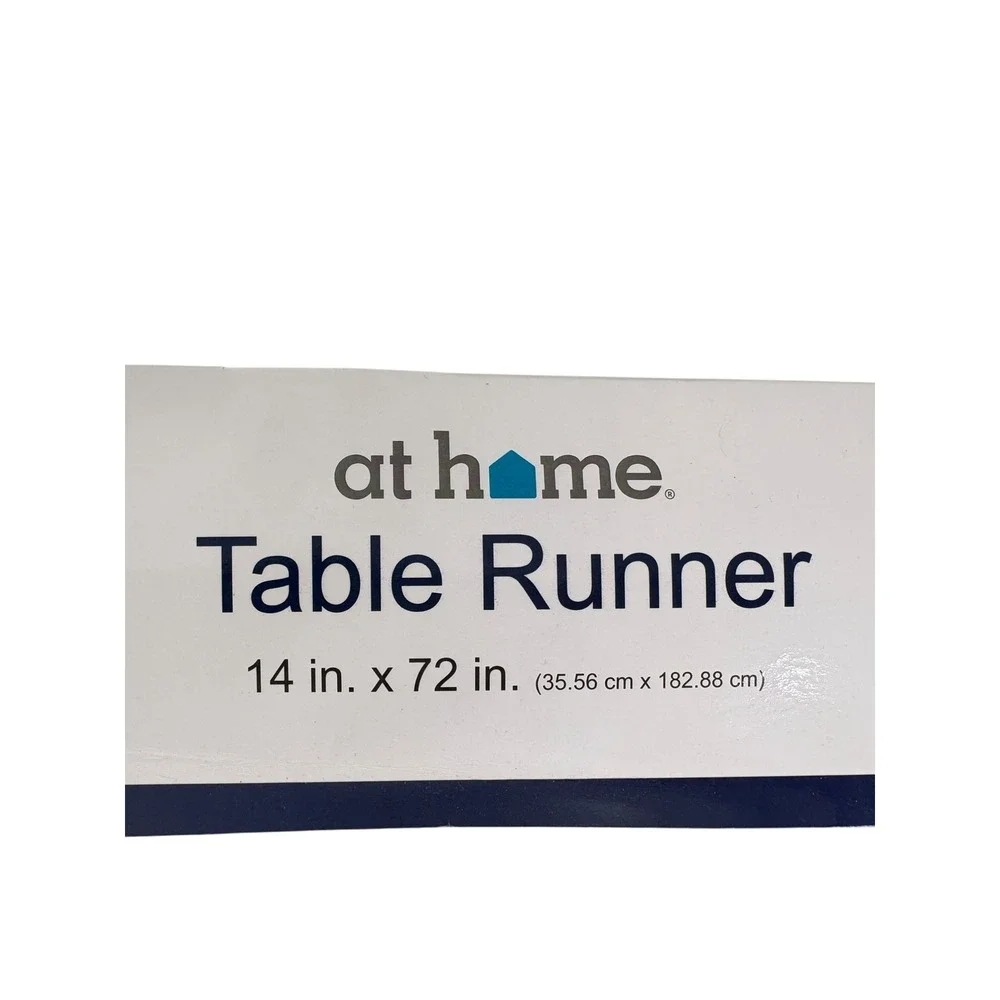 At Home Table Runner Unisex 14x72 Tan New Jute Burlap Food Family Love Rustic